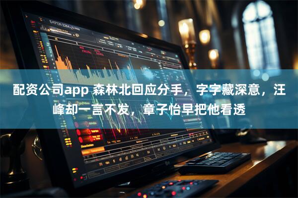 配资公司app 森林北回应分手，字字藏深意，汪峰却一言不发，章子怡早把他看透